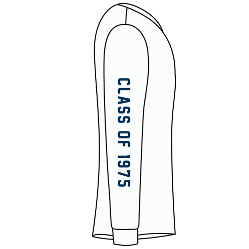 Next Level Women's Cotton Relaxed Cotton Class of 1975 Long Sleeve T-Shirt -- White