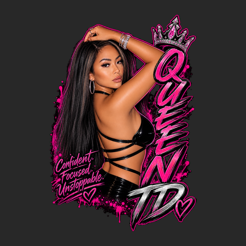 Queen TD Hammer Adult T-Shirt -- Black