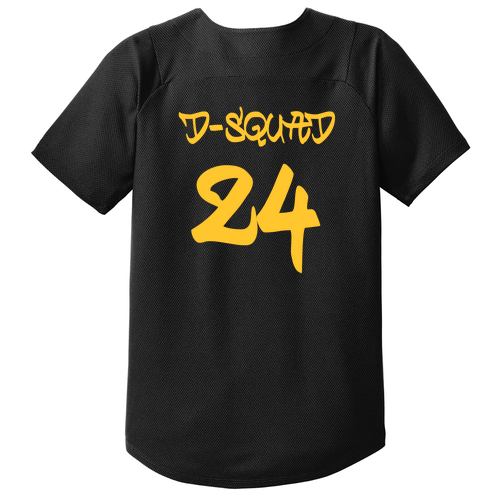 New Era Youth Diamond Era Full-Button Jersey -- Black