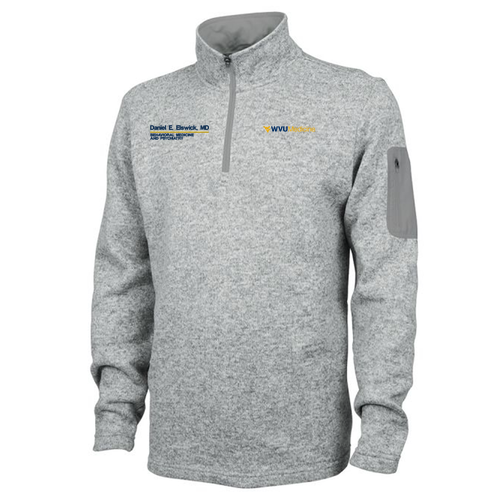 Charles River Mens Heathered Fleece Pullover -- Light Grey Heather