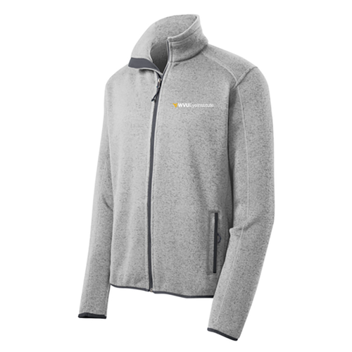 Port Authority Sweater Fleece Jacket -- Grey Heather