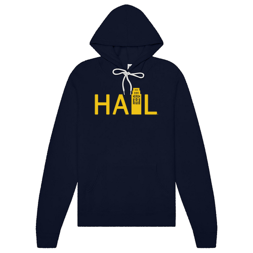 Mens/Unisex Bella Canvas Soft Sponge Fleece Hoodie -- Navy, Burton Bell Tower