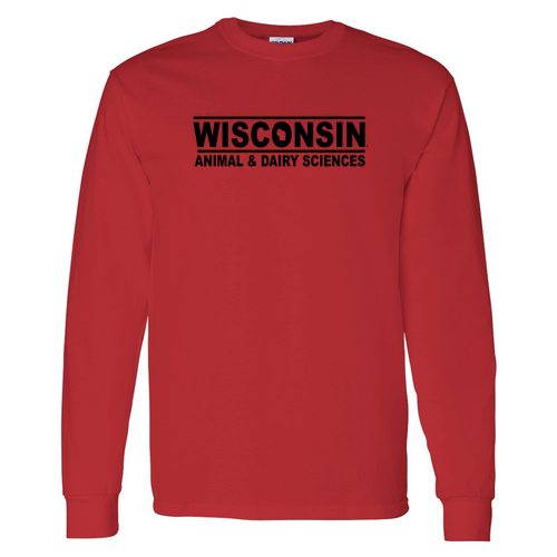 Gildan Heavy Cotton Longsleeve Basic T-Shirt -- Red