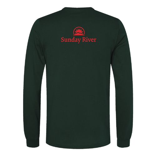 Sunday River Logo 2 Red Ink -- Long Sleeve Forest