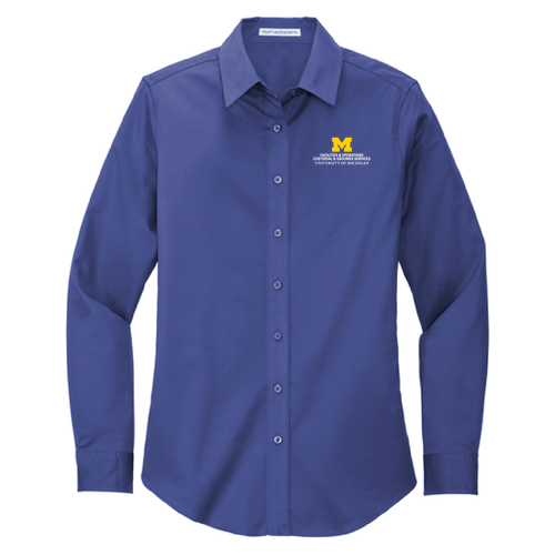 Ladies Port Authority Easy Care Long Sleeve Shirt -- Mediterranean Blue, $34