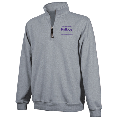 Charles River Crosswind Quarter Zip Sweatshirt -- Oxford Heather