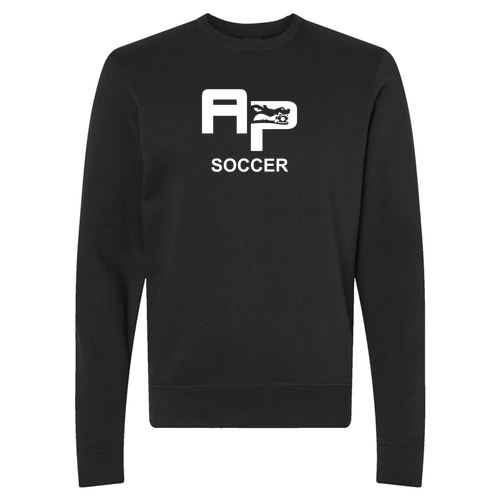 J. America Soft BTB Fleece Crewneck Sweatshirt -- Black