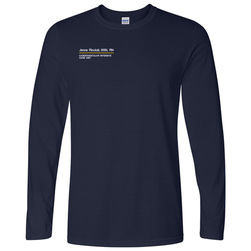 Gildan Softstyle Longsleeve T Shirt -- Navy