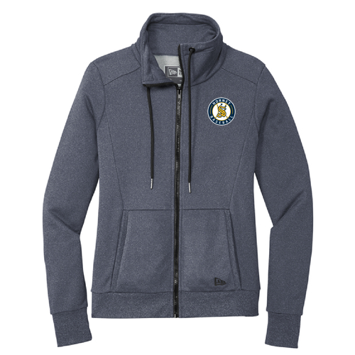 New Era Ladies Performance Terry Full-Zip Cowl -- True Navy Heather