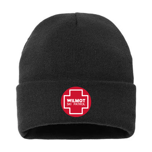 Sportsman Sherpa Lined 12 Cuffed Beanie -- Black