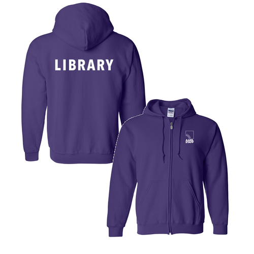 Regular Gildan Full Zip Hooded Sweatshirt -- Purple
