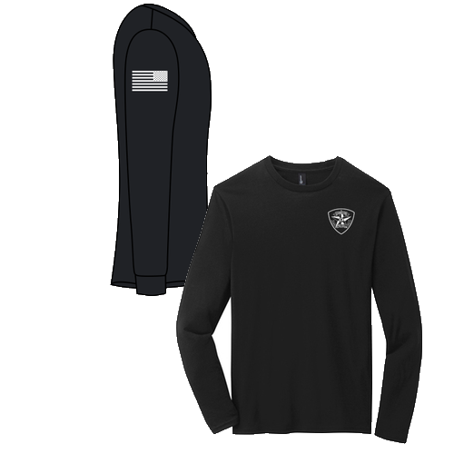 Evanston Police Long Sleeve Tee -- Black