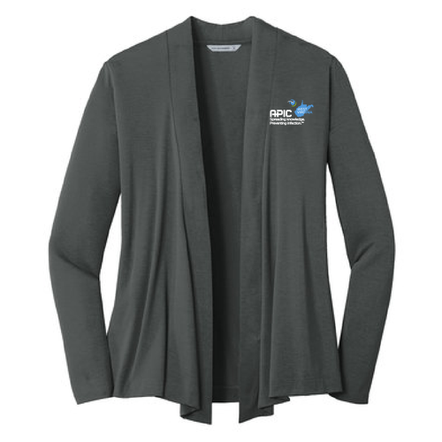 Port Authority Ladies Concept Knit Cardigan -- Grey Smoke