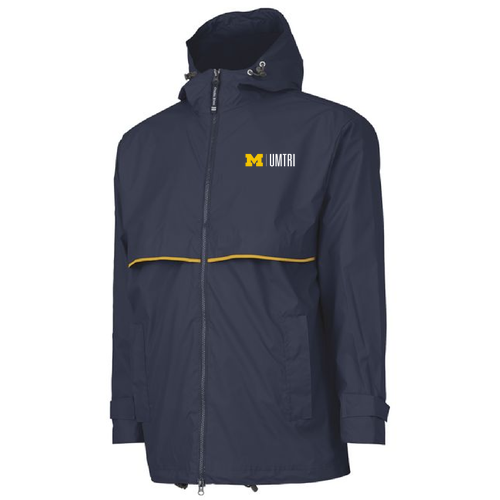 Charles River New England Rain Jacket -- Navy / Yellow