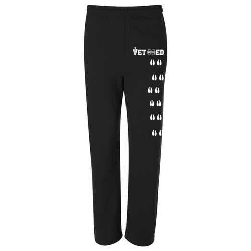 Jerzees Open Bottom Sweatpants w. Pockets -- Black