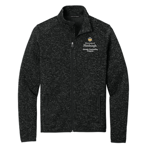 Port Authority Sweater Fleece Jacket -- Black Heather