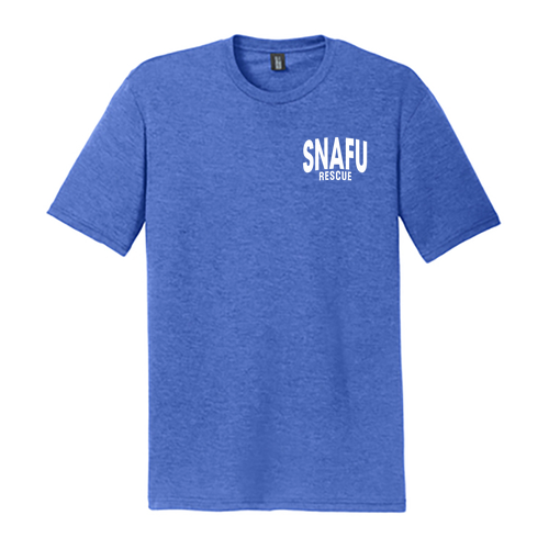 Left Chest District Made Unisex Perfect Tri Crew Tee -- Royal Frost