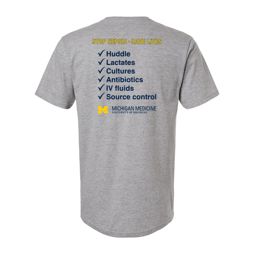Gildan SoftStyle Fitted T-Shirt -- Sport Grey, Huddle Up Tackle Sepsis