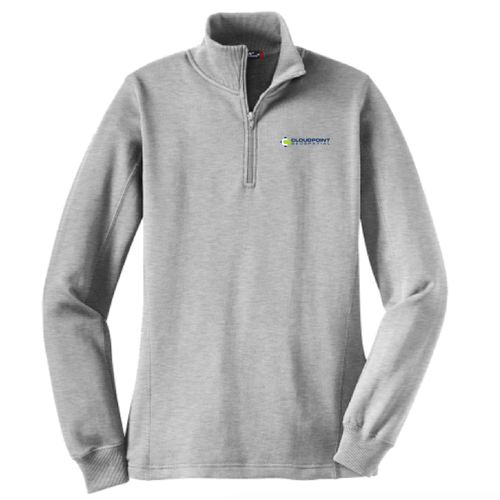 Women's Sport Tek Quarter Zip Sweatshirt -- Athletic Heather