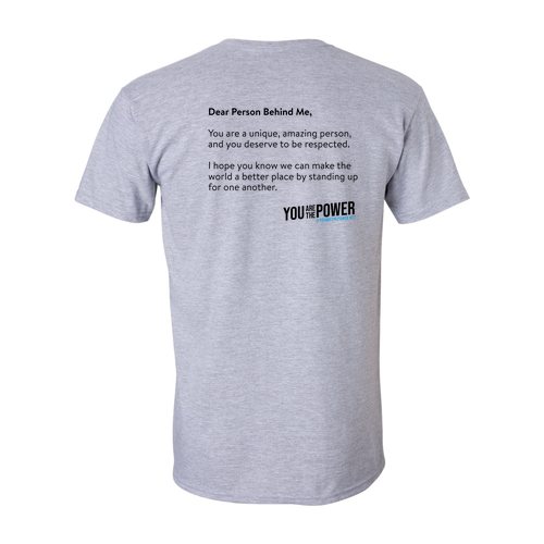 Dear Person Behind Me Short Sleeve Tee -- Sport Grey