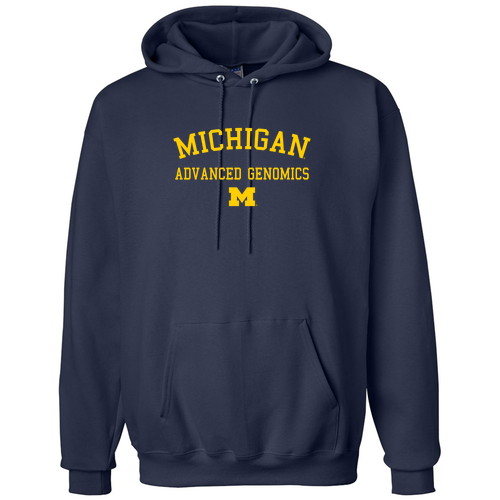 Hanes 10 oz Ultimate Cotton Printpro Adult  Hooded Sweatshirt -- Navy