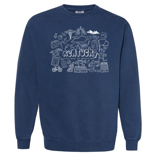 Comfort Colors Crewneck Sweatshirt -- True Navy