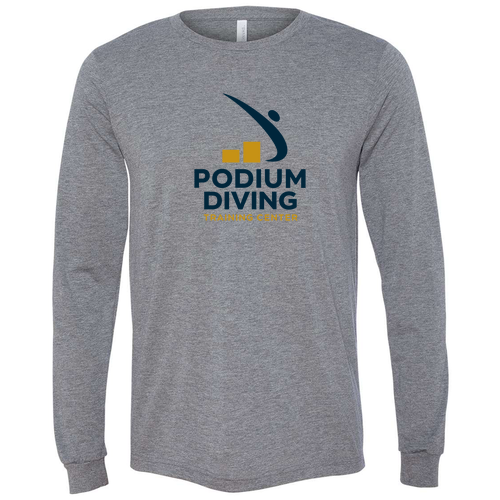 Bella+Canvas Unisex Triblend Long Sleeve Tee -- Grey TriBlend