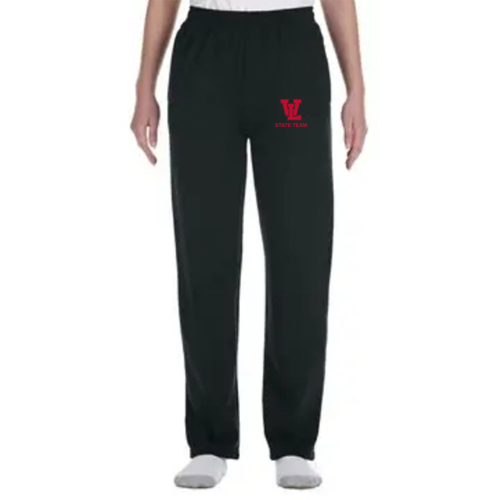 Youth Jerzees NuBlend Open Bottom Sweatpants -- Black