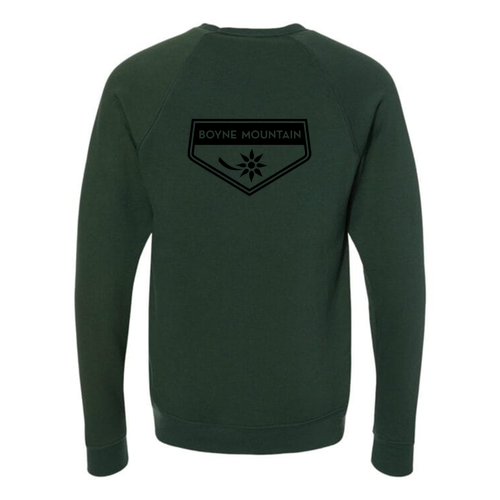 Boyne Mountain Logo 2 Black Ink -- Crewneck Sweatshirt Forest