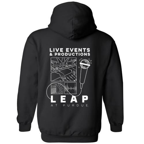 Black Gildan Heavy Blend Hooded Sweatshirt