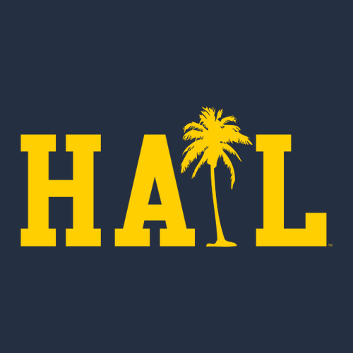 Mens/Unisex A4 Cooling Performance Wicking Tee -- Navy, Palm Tree Logo