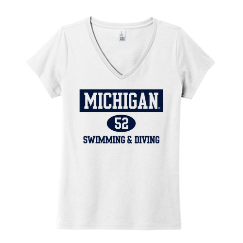 Team 52 Ladies District Women's The Concert Tee V-Neck -- White
