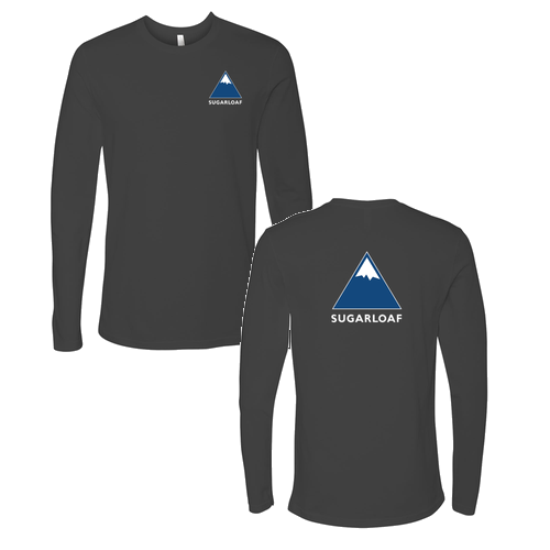 Sugarloaf Logo 2 Blue and White Ink -- Long Sleeve Heavy Metal