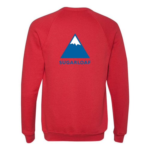 Sugarloaf Logo 2 Blue Ink -- Crewneck Sweatshirt Red