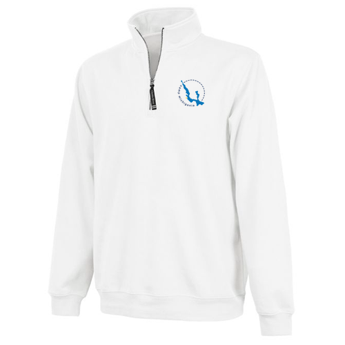 Charles River Crosswind Quarter Zip Sweatshirt -- White
