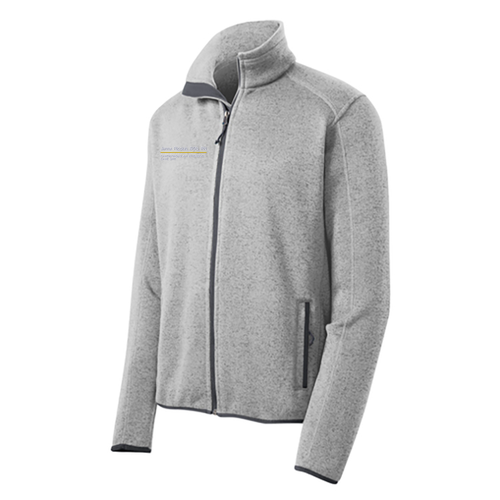 Port Authority Sweater Fleece Jacket -- Grey Heather