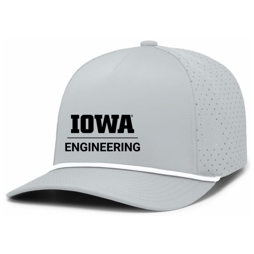 Pacific Headwear Weekender Perforated Snapback Cap -- Silver / White