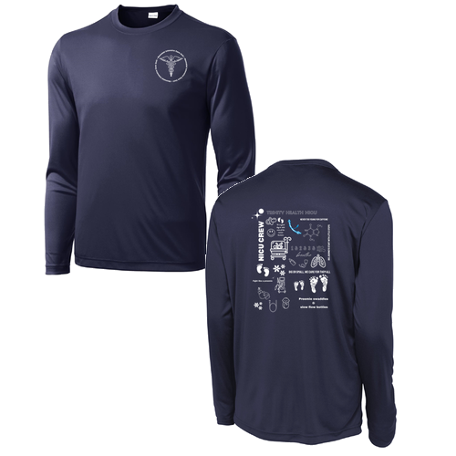 Sport Tek Long Sleeve Competitor Wicking Tee -- True Navy