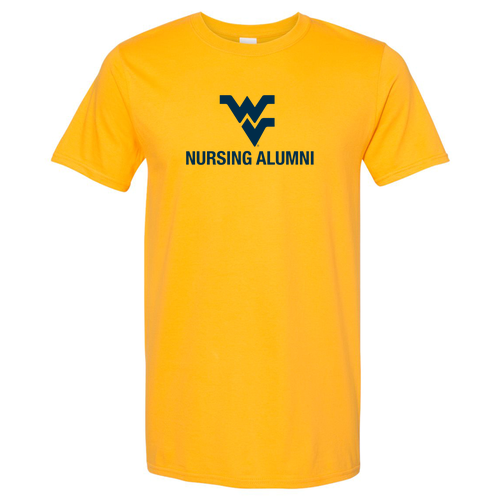 WVU Nursing Alumni Gildan SoftStyle Fitted T-Shirt -- Gold