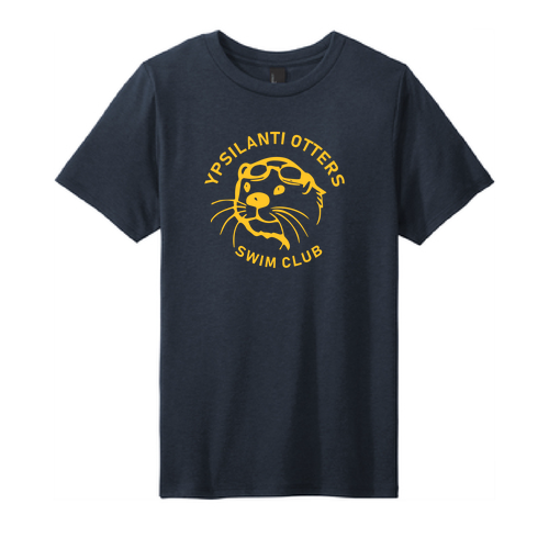 Ypsi Otters Classic Logo District Youth Perfect Triblend Tee -- New Navy