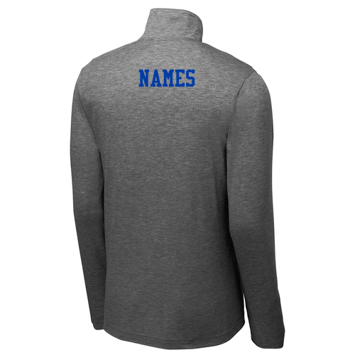 Sport-Tek PosiCharge Tri-Blend Wicking 1/4-Zip Pullover -- Dark Grey Heather