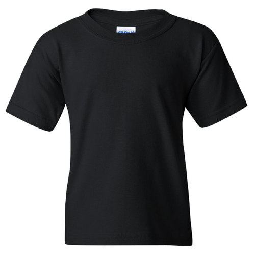 Youth Black Cotton T-Shirt