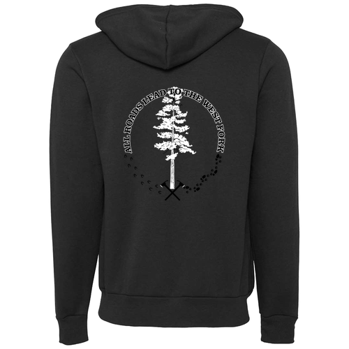 Bella Canvas Unisex Full-Zip Hooded Sweatshirt -- Dark Grey