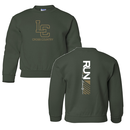 Gildan Heavy Blend Youth Crew Neck Sweatshirt -- Forest Green