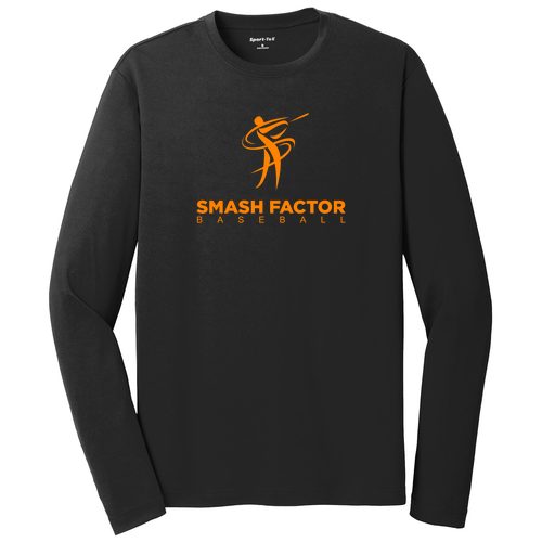 Mens/Unisex Sport-Tek Posi-UV Pro Long Sleeve Wicking Tee -- Black