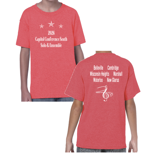 Gildan Cotton T-Shirt Youth- Heather Red