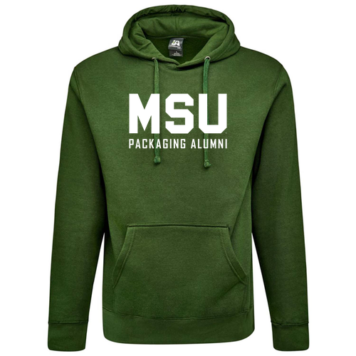 J America Unisex BTB Fleece Hooded Sweatshirt -- Green