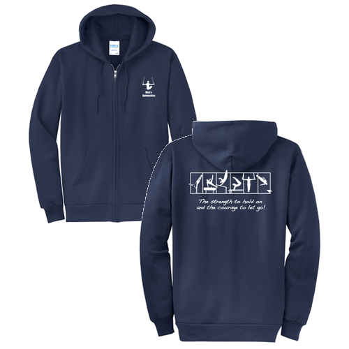Port and Company Classic Full Zip Hooded Sweatshirt -- Navy