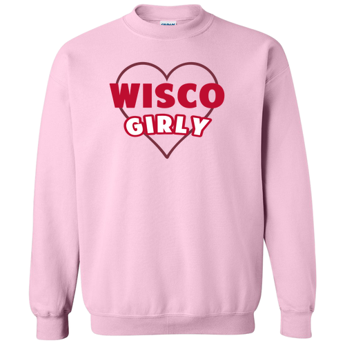 Gildan Heavy Blend Light Pink Crew Neck Sweatshirt