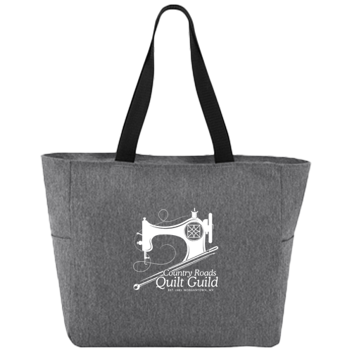 Port Authority Essential Zip Tote -- Heather Grey